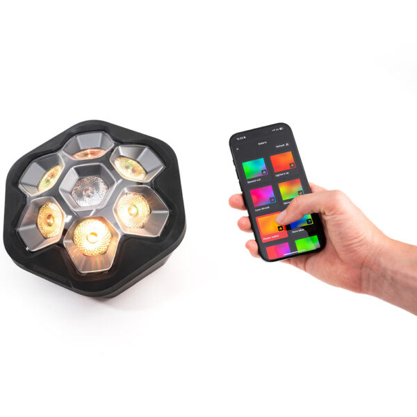 Soundboks Lightboks - Ljudstyrd och batteridriven 7 x 12 W RGBW-LED med partyeffekt