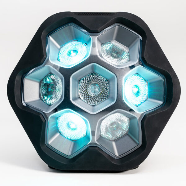 Soundboks Lightboks - Ljudstyrd och batteridriven 7 x 12 W RGBW-LED med partyeffekt