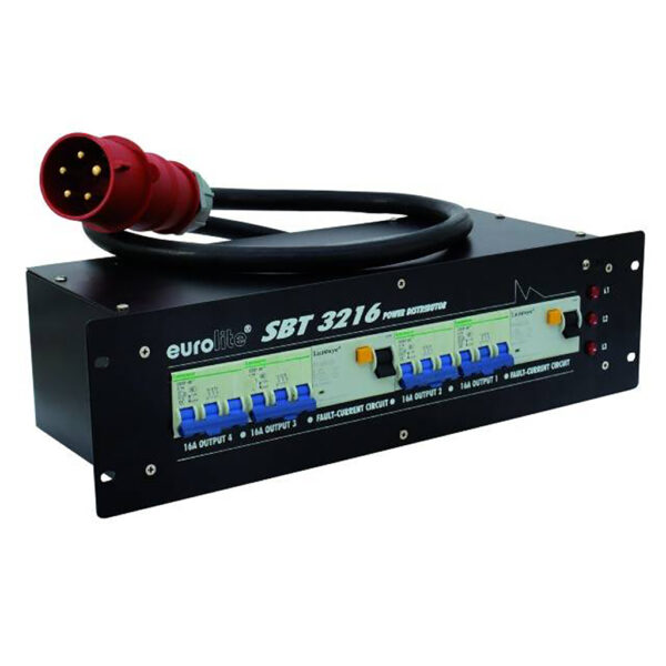 Eurolite PDU SBT3216 - 32A 3-fas in, 4x16A 3-fas ut