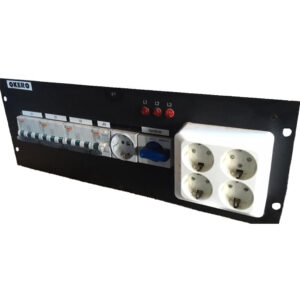 Okero PDU - 63A 3-fas in, 3x32A 3-fas + 5xSchucko ut med huvudbrytare