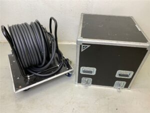 Multikabel i rullcase 50m - Sommercable, 2xXLR, 2xCat6, Schucko