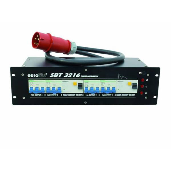 Eurolite PDU SBT3216 - 32A 3-fas in, 4x16A 3-fas ut