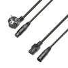 Hybridkabel - Schucko & 3-pin XLR - Ljud / Ström 10m