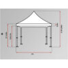 FleXtents Pro 3x3 m snabbtält, blå, inkl. 4 sidor