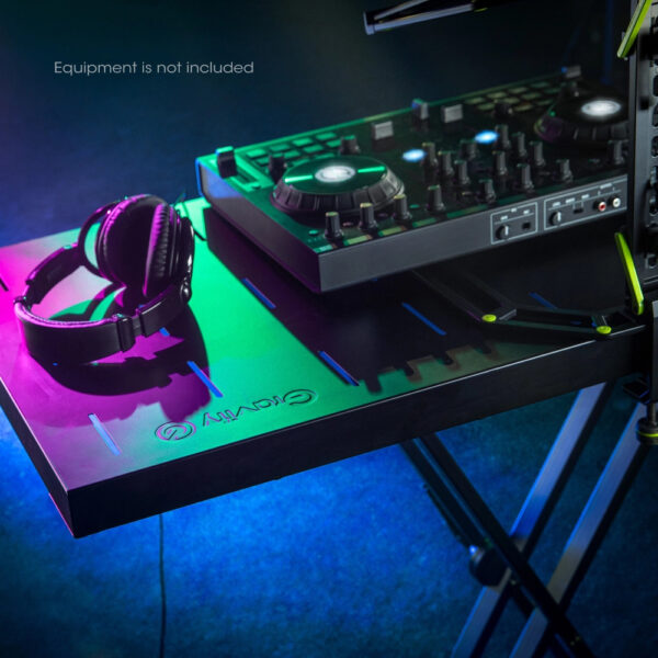 Gravity KSX 2 RD - Set med keyboardstativ X-Form dubbelt samt bordsskiva
