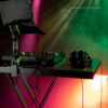 Gravity KSX 2 RD - Set med keyboardstativ X-Form dubbelt samt bordsskiva