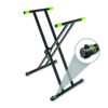 Gravity KSX 2 RD - Set med keyboardstativ X-Form dubbelt samt bordsskiva
