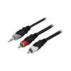 Ljudkabel Minitele 3,5mm - 2x RCA Hane 10m