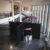 Pipe & drape, större vagn, 3m högt tyg med ställning, pris per meter