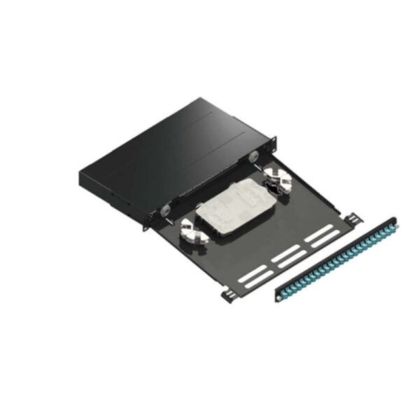 Fiber - 19" Rack panel för 2 x MPO - 12 x LC fiberkontakt