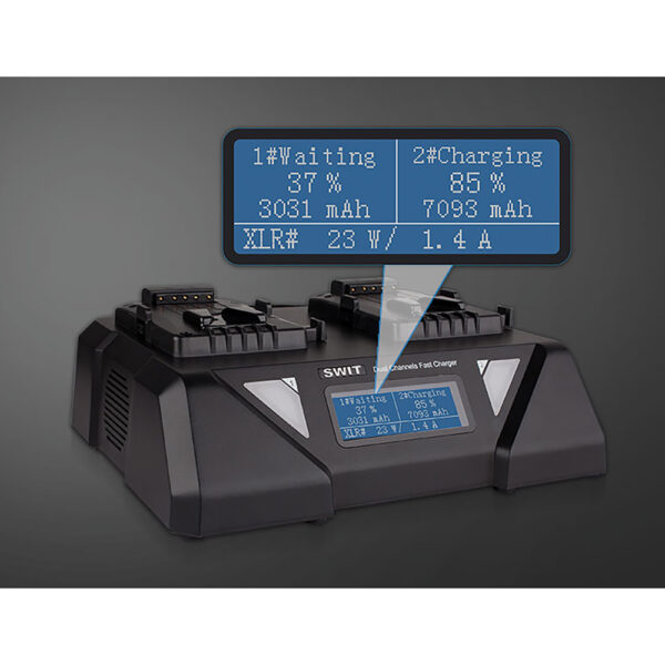 SWIT S-3812S 2-ch V-mount Super Fast Charger - batteriladdare