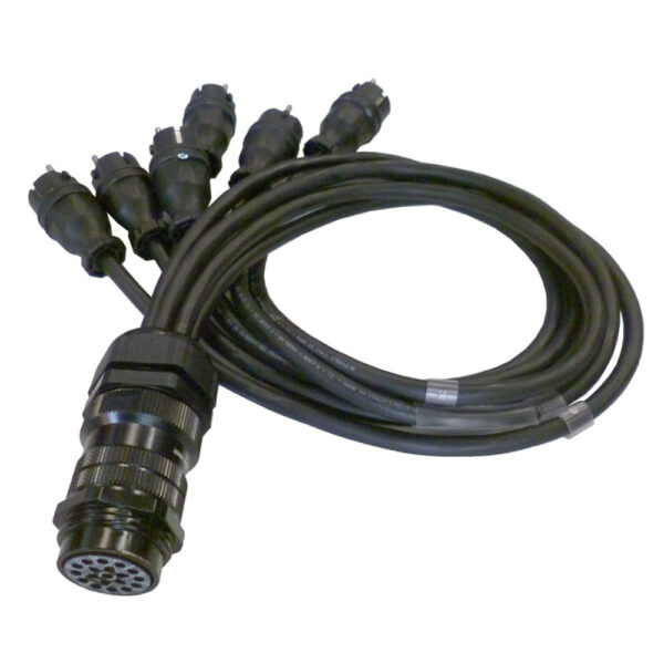 Socapex 19 pin spider schuko stickpropp 2m