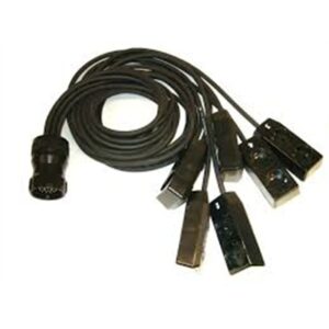 Socapex 19 pin spider schuko dubbel groda 2m