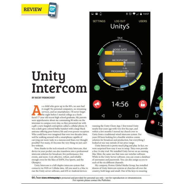 Unity Intercom basstation (max 23 användare) - Interkom över mobilnätet (inklusive Mac Mini i 19" rack)