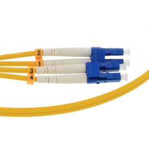 Fiber - LC till LC Singlemode 9/125 Duplex Yd 3,0mm, 1m, gul