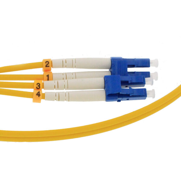 Fiber - LC till LC Singlemode 9/125 Duplex Yd 3,0mm, 1m, gul